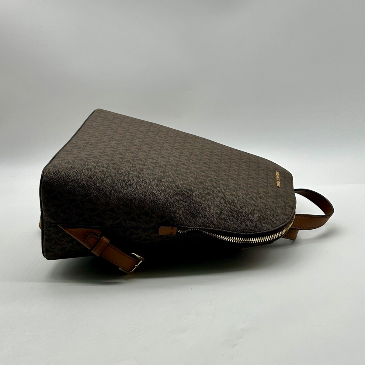 Michael Kors Brown Signature Coated Canvas Backpack