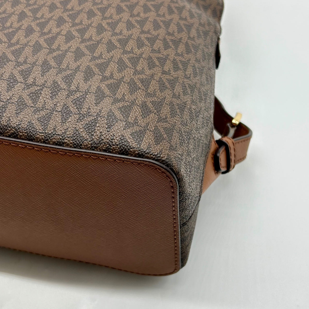 Michael Kors Brown Signature Coated Canvas Backpack