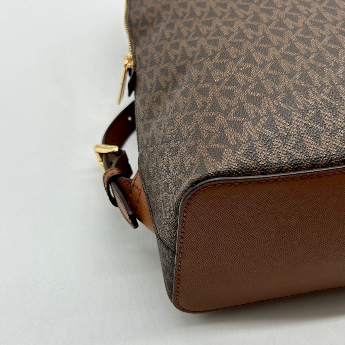 Michael Kors Brown Signature Coated Canvas Backpack