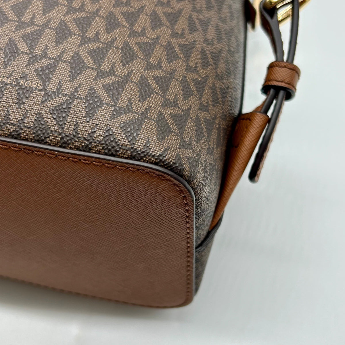 Michael Kors Brown Signature Coated Canvas Backpack