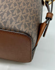 Michael Kors Brown Signature Coated Canvas Backpack