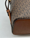 Michael Kors Brown Signature Coated Canvas Backpack