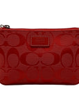 Coach Signature Coral Jaquard Mini Clutch Wristlet