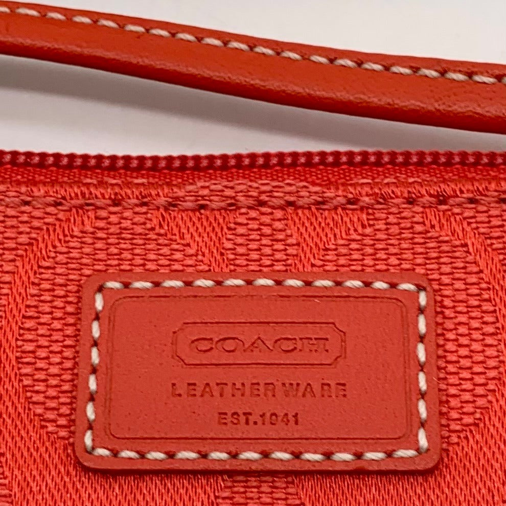 Coach Signature Coral Jaquard Mini Clutch Wristlet