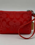 Coach Signature Coral Jaquard Mini Clutch Wristlet