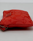 Coach Signature Coral Jaquard Mini Clutch Wristlet