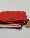 Coach Signature Coral Jaquard Mini Clutch Wristlet