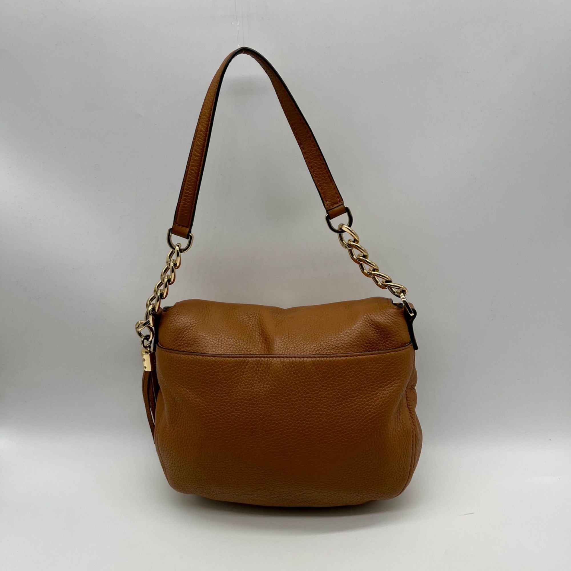 Michael Kors Brown Bedford Pebbled Leather Shoulder Bag