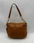 Michael Kors Brown Bedford Pebbled Leather Shoulder Bag