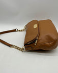 Michael Kors Brown Bedford Pebbled Leather Shoulder Bag