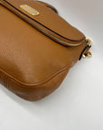 Michael Kors Brown Bedford Pebbled Leather Shoulder Bag