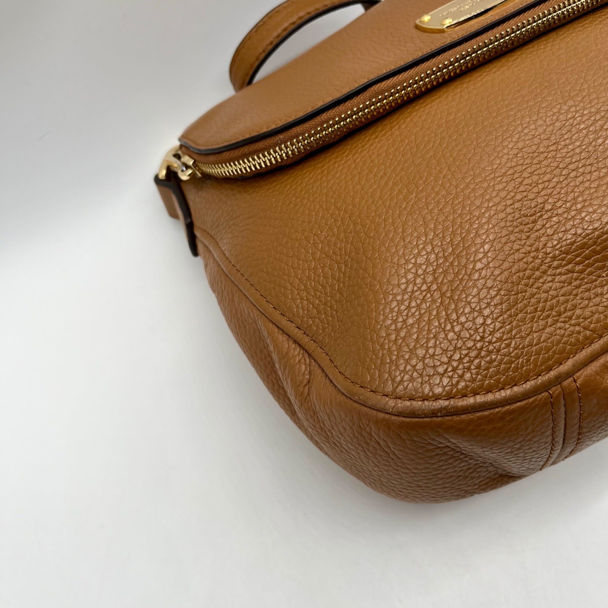 Michael Kors Brown Bedford Pebbled Leather Shoulder Bag