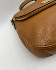 Michael Kors Brown Bedford Pebbled Leather Shoulder Bag