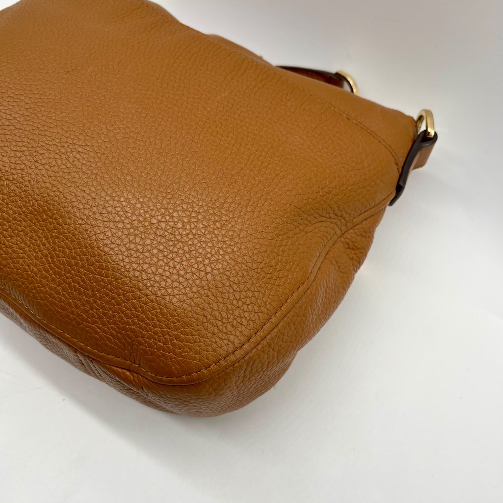 Michael Kors Brown Bedford Pebbled Leather Shoulder Bag