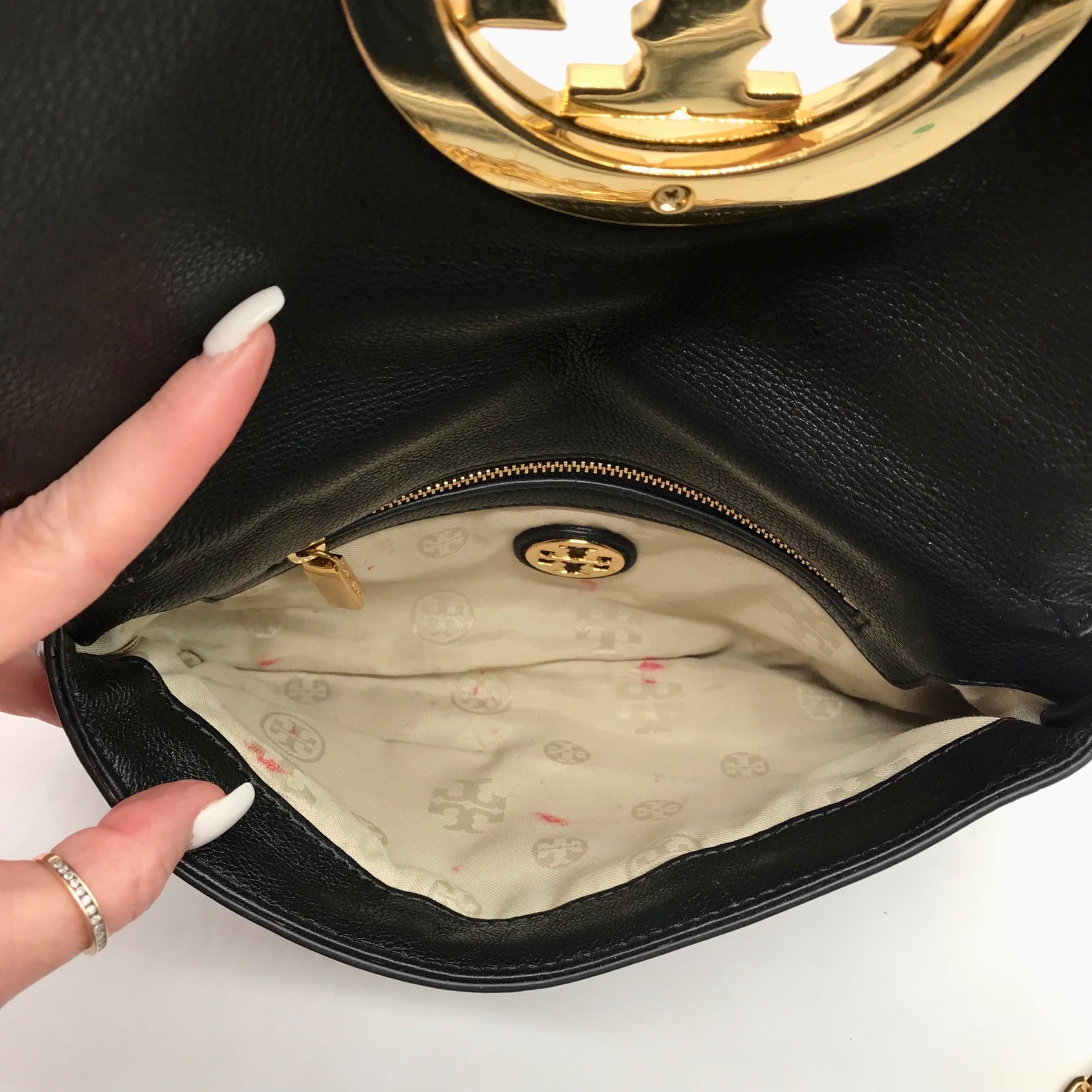 Tory Burch Black And Gold Crossbody Bag
