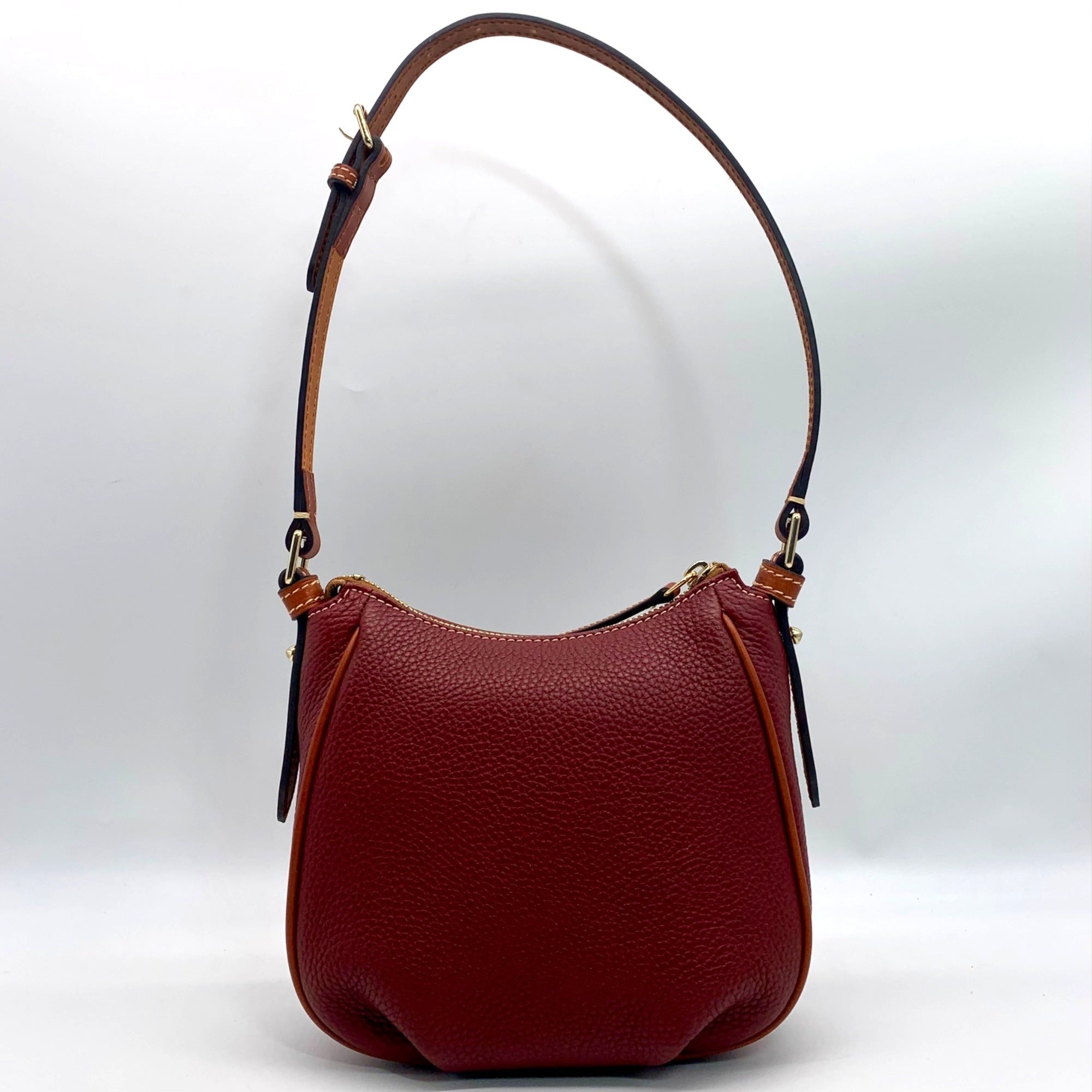 Dooney &amp; Bourke Red Pebble Grain Margo Convertible Crossbody