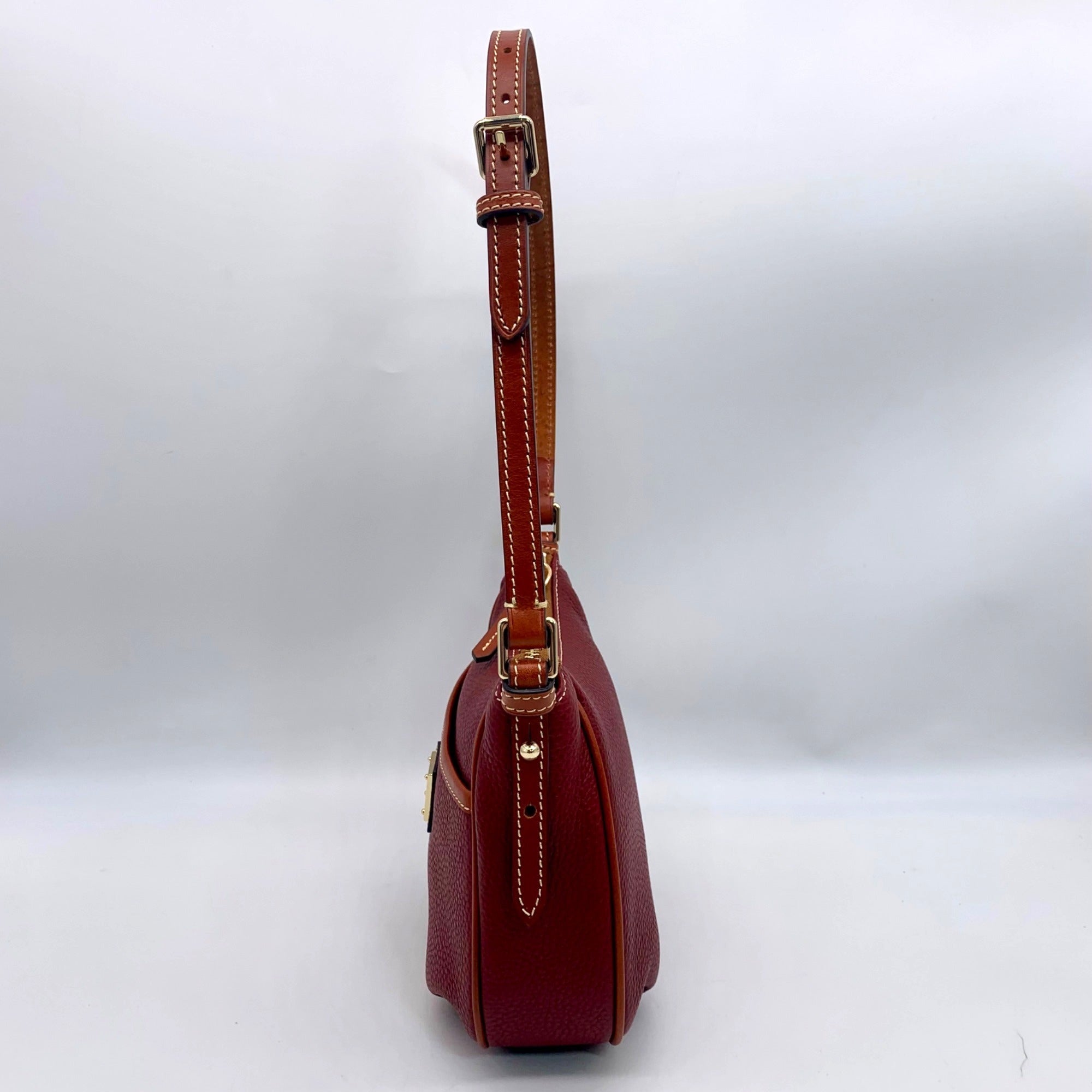 Dooney &amp; Bourke Red Pebble Grain Margo Convertible Crossbody