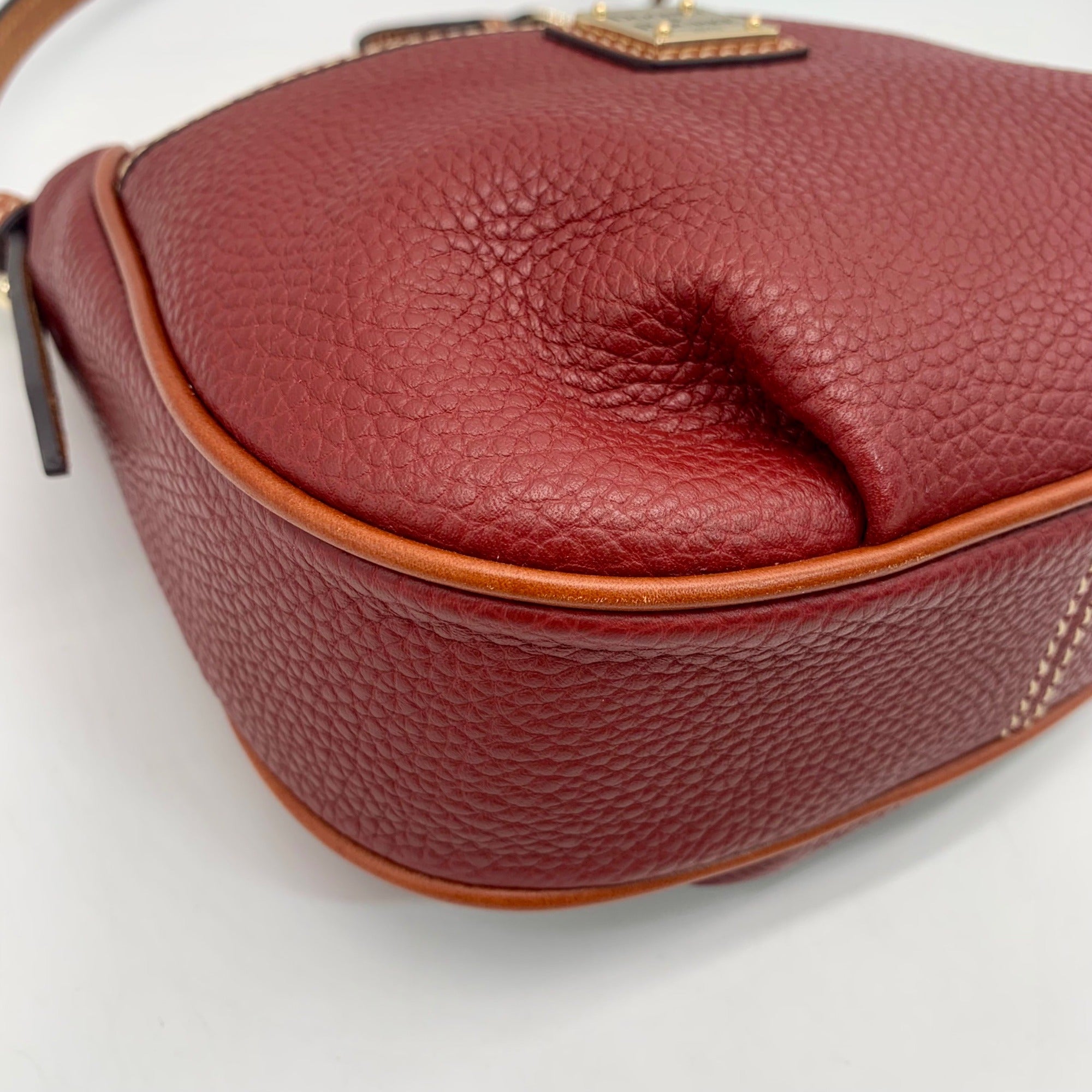 Dooney &amp; Bourke Red Pebble Grain Margo Convertible Crossbody