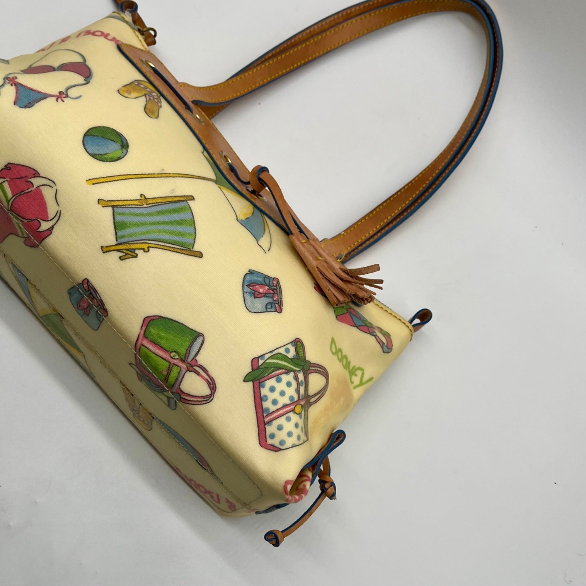 Dooney &amp; Bourke Beach Print Coated Canvas Shoulder Bag