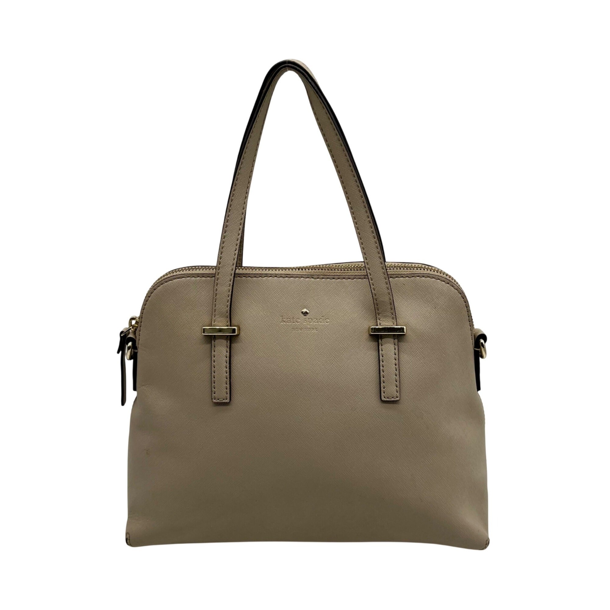 Kate Spade Grey Saffiano Leather Cedar Street Maise Satchel Bag