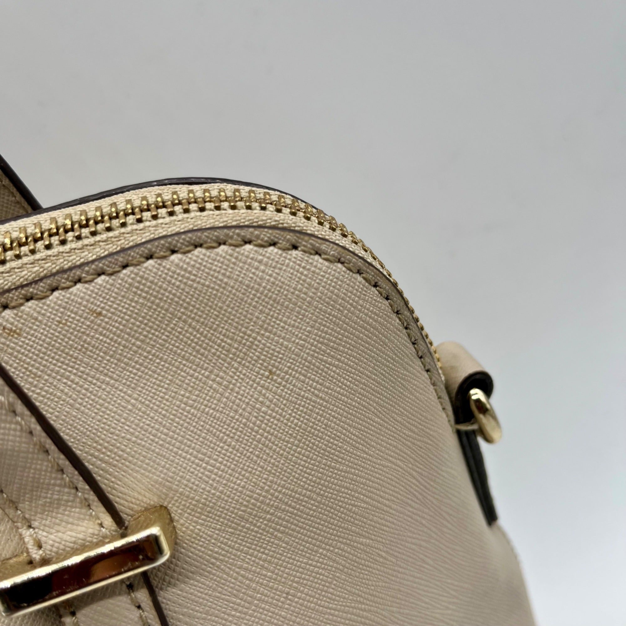 Kate Spade Grey Saffiano Leather Cedar Street Maise Satchel Bag