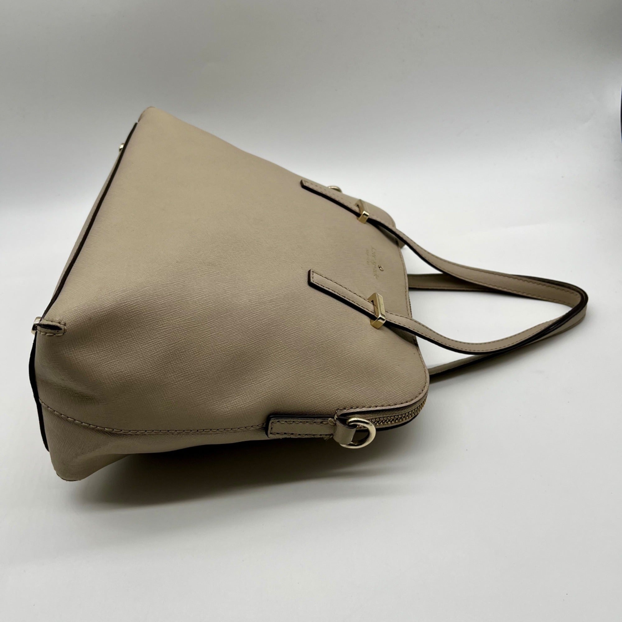 Kate Spade Grey Saffiano Leather Cedar Street Maise Satchel Bag