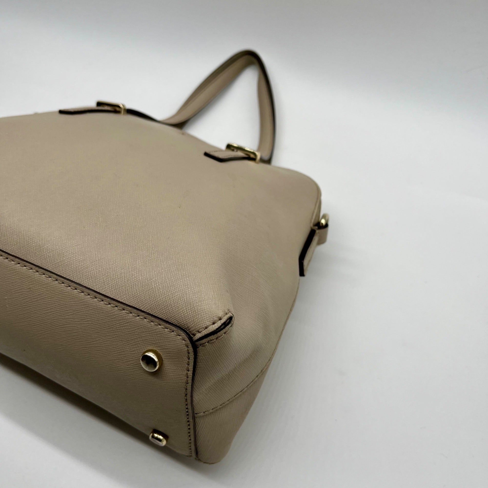 Kate Spade Grey Saffiano Leather Cedar Street Maise Satchel Bag