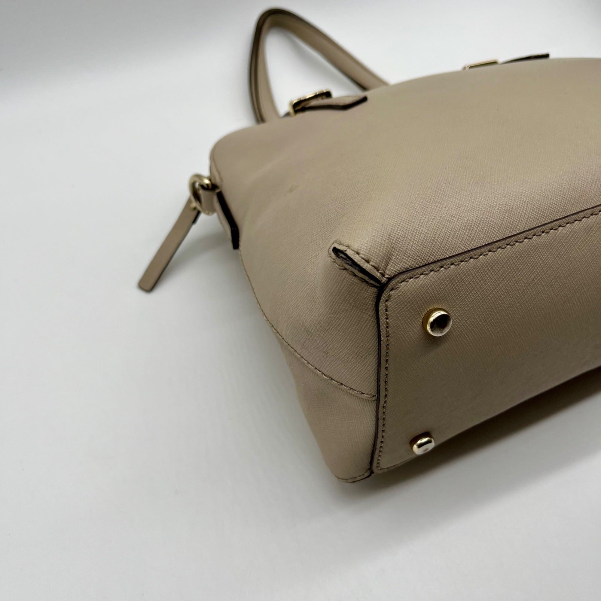 Kate Spade Grey Saffiano Leather Cedar Street Maise Satchel Bag