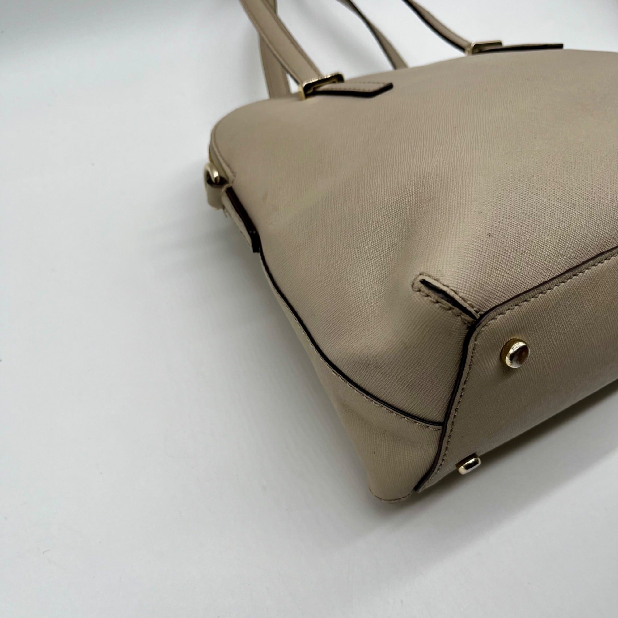Kate Spade Grey Saffiano Leather Cedar Street Maise Satchel Bag