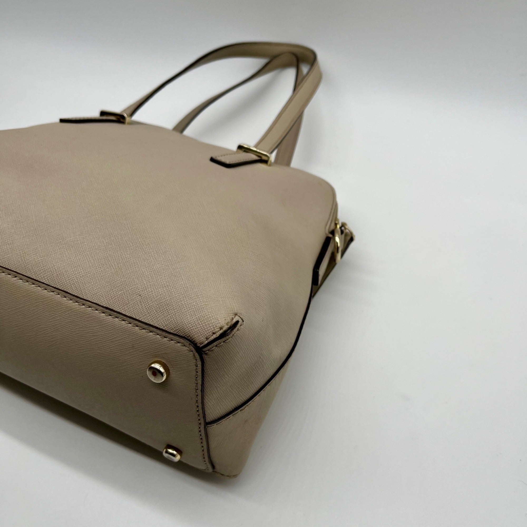 Kate Spade Grey Saffiano Leather Cedar Street Maise Satchel Bag