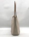 Michael Kors Vanilla & Cream Coated Canvas Sallie East West Large Tote Bag