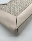 Michael Kors Vanilla & Cream Coated Canvas Sallie East West Large Tote Bag
