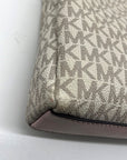 Michael Kors Coated Canvas Monogram Medium Triple Compartment Crossbody Bag