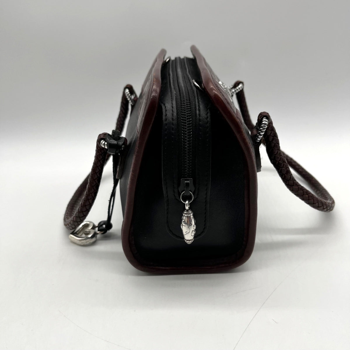 Brighton Vintage Dual-Toned Leather Mini Satchel