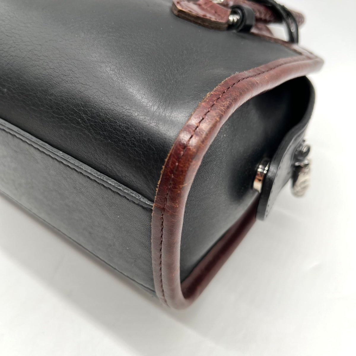 Brighton Vintage Dual-Toned Leather Mini Satchel