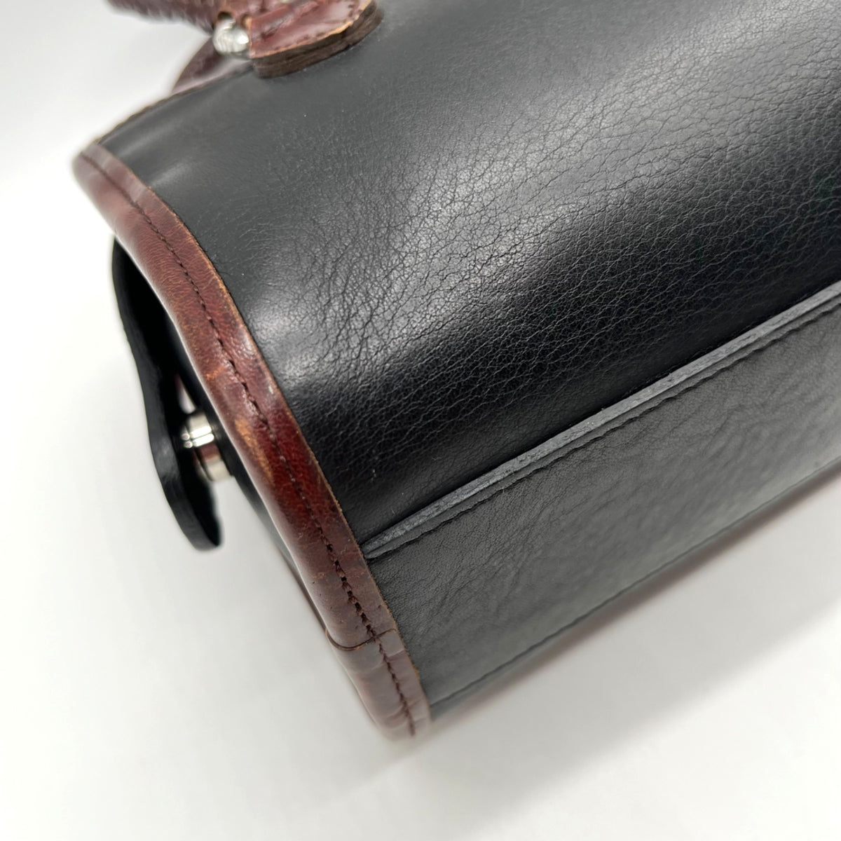 Brighton Vintage Dual-Toned Leather Mini Satchel