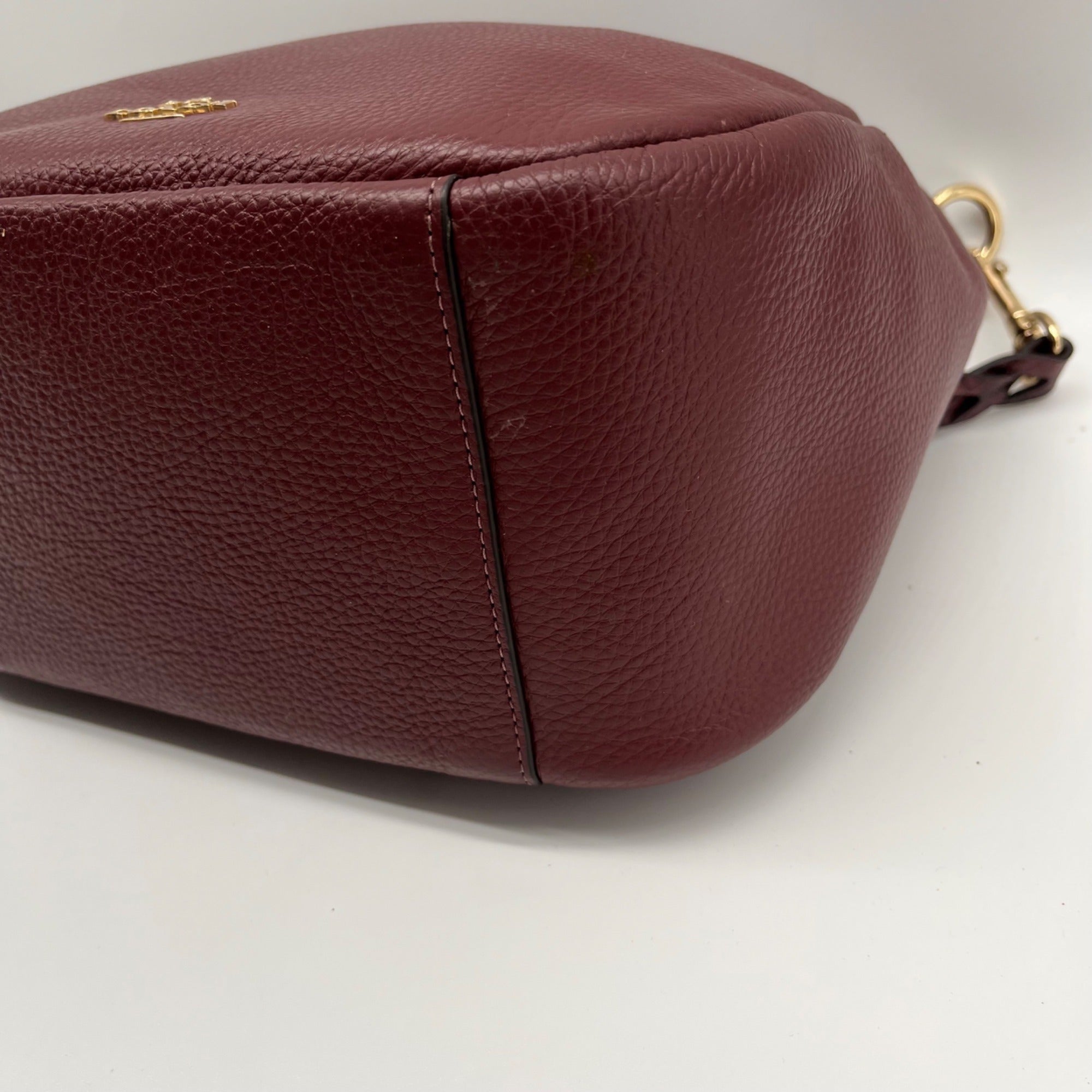 Coach Burgundy Jules Leather Shoulder Bag CC756