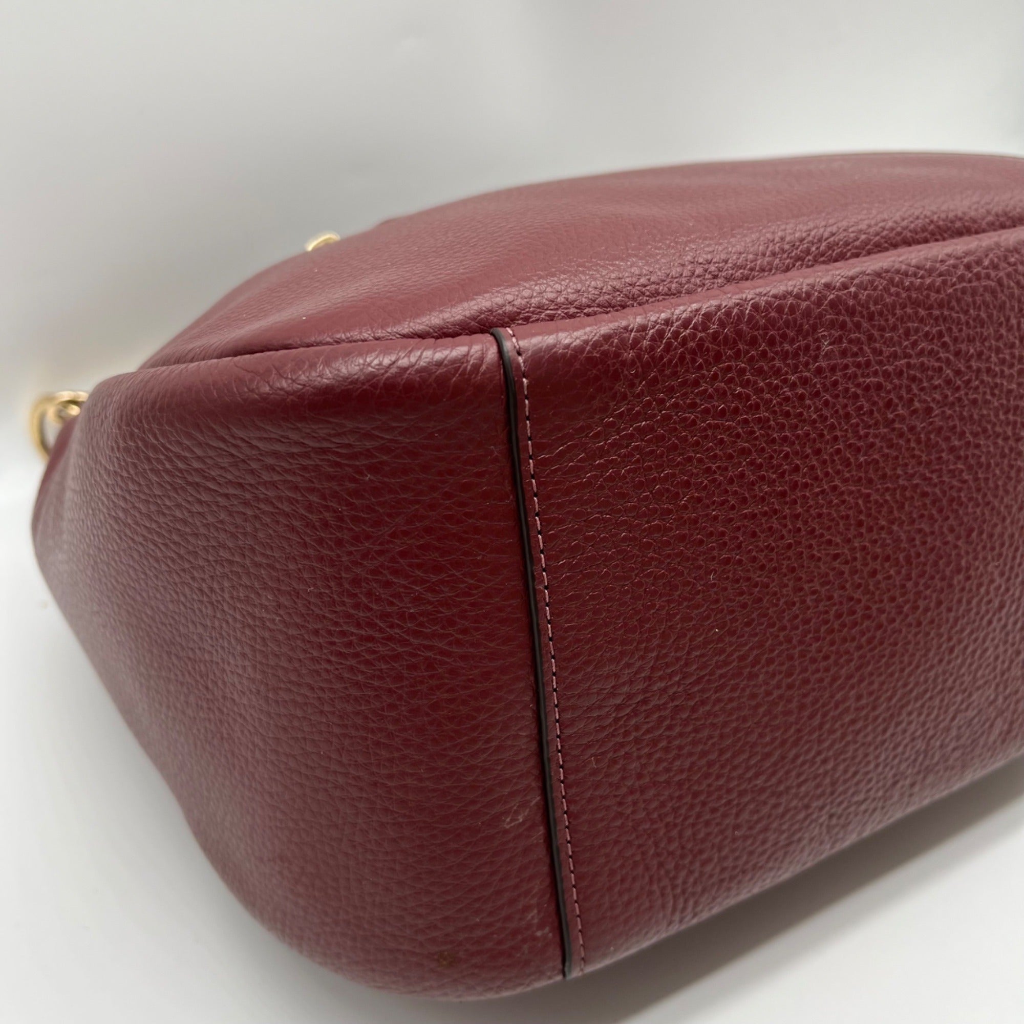 Coach Burgundy Jules Leather Shoulder Bag CC756