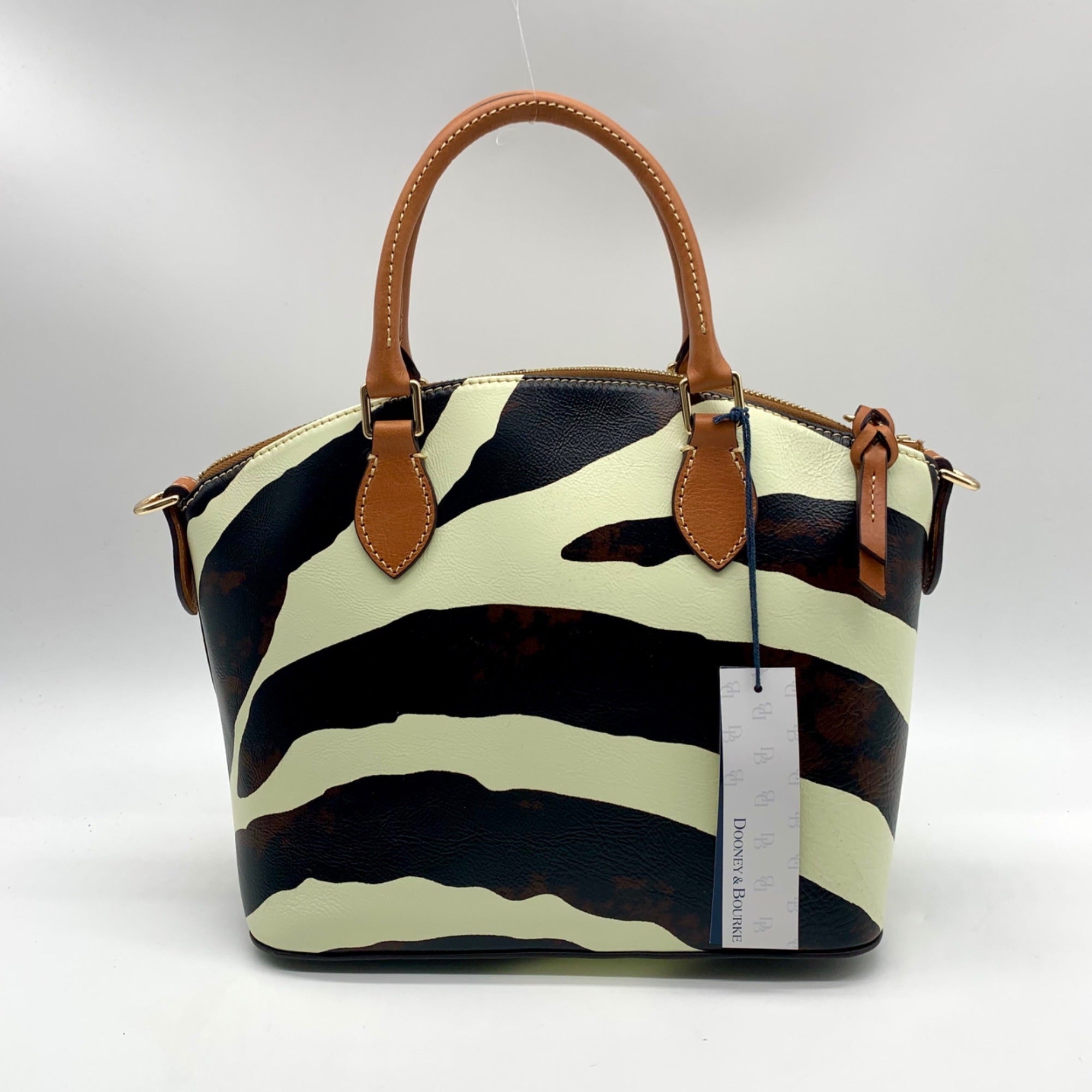 Dooney &amp; Bourke Zebra Print Leather Geena Satchel