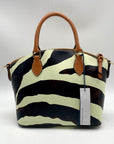 Dooney & Bourke Zebra Print Leather Geena Satchel