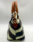 Dooney & Bourke Zebra Print Leather Geena Satchel