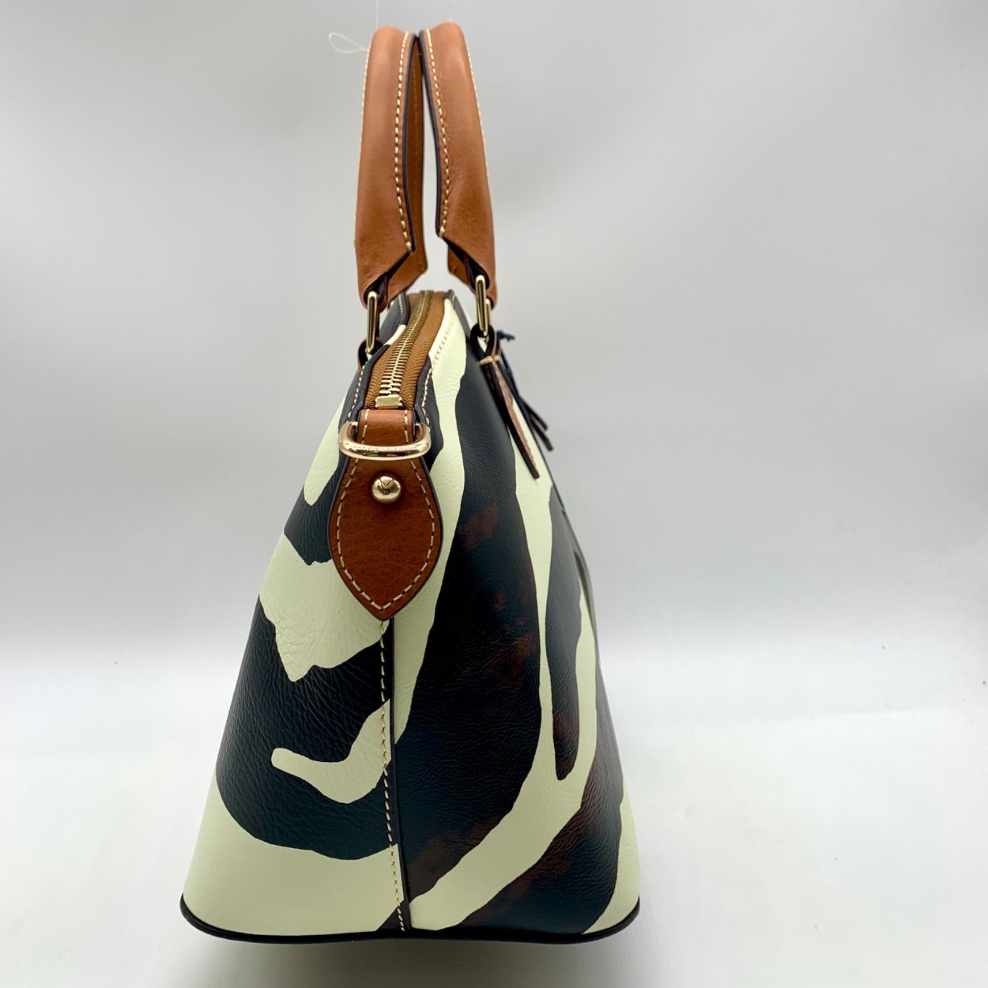 Dooney &amp; Bourke Zebra Print Leather Geena Satchel