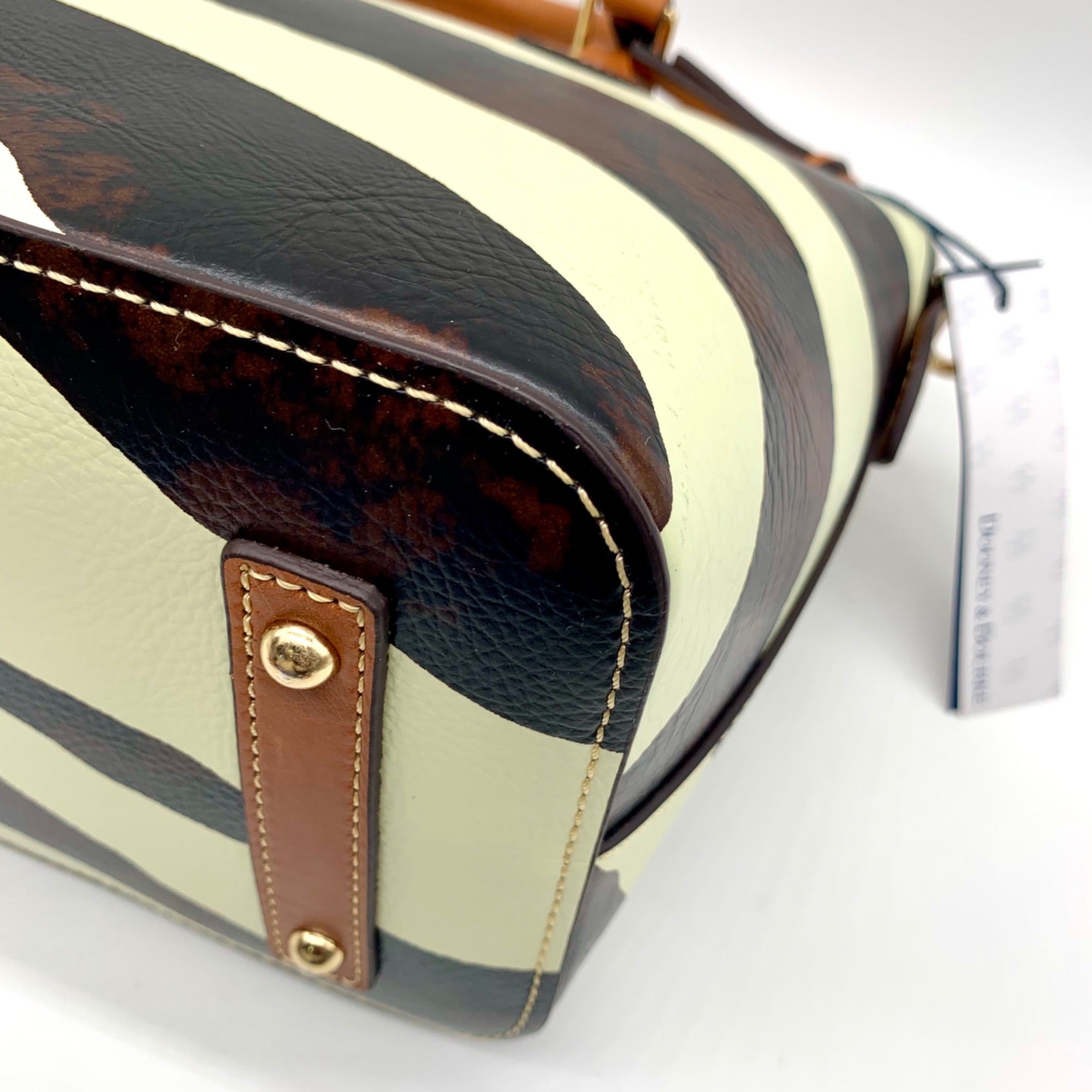 Dooney &amp; Bourke Zebra Print Leather Geena Satchel