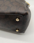 Coach Brown Signature Canvas Sage Carryall F29883