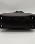 Coach Brown Signature Canvas Sage Carryall F29883