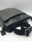 Coach Black & Gray PVC Tattersall Messenger Bag F71061