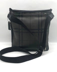 Coach Black & Gray PVC Tattersall Messenger Bag F71061