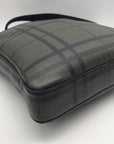 Coach Black & Gray PVC Tattersall Messenger Bag F71061