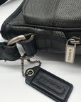 Coach Black & Gray PVC Tattersall Messenger Bag F71061