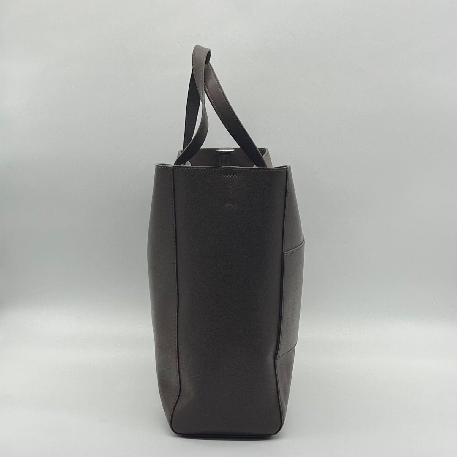 Calpak Toffee Faux Leather Haven Laptop Tote Bag